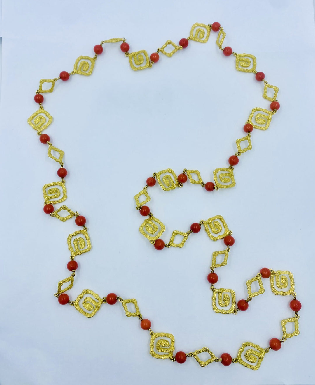 Tabbah Coral Gold Necklace