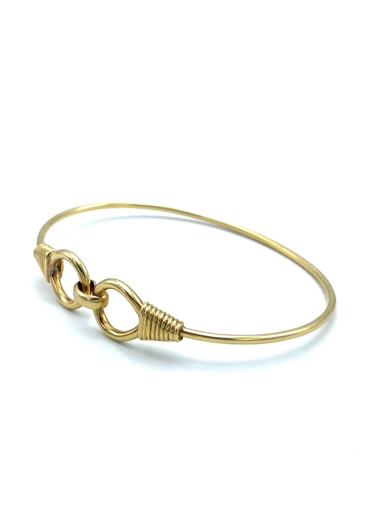 Vintage Gucci Yellow Gold Bangle Bracelet