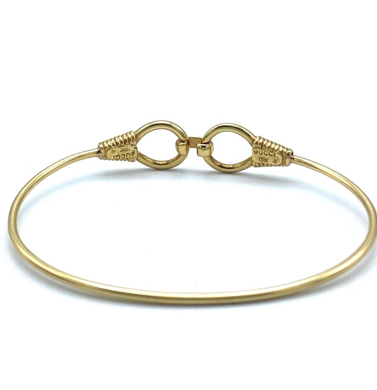 Vintage Gucci Yellow Gold Bangle Bracelet