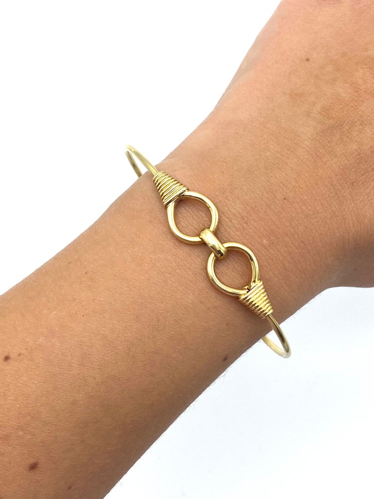 Vintage Gucci Yellow Gold Bangle Bracelet