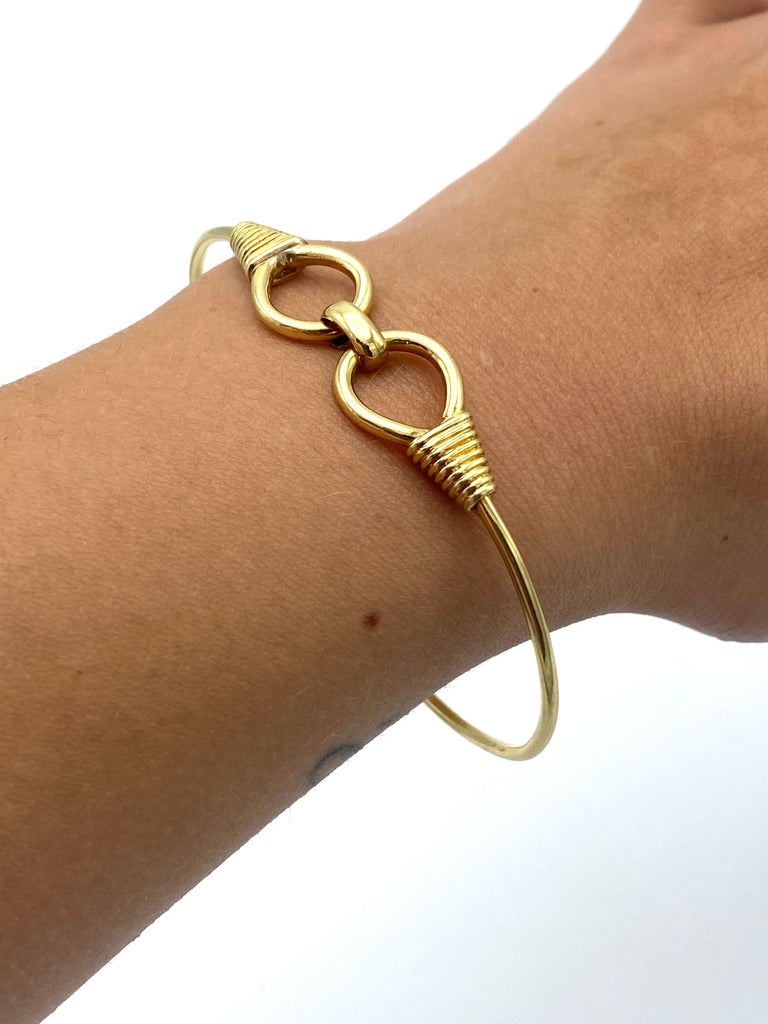 Vintage Gucci Yellow Gold Bangle Bracelet