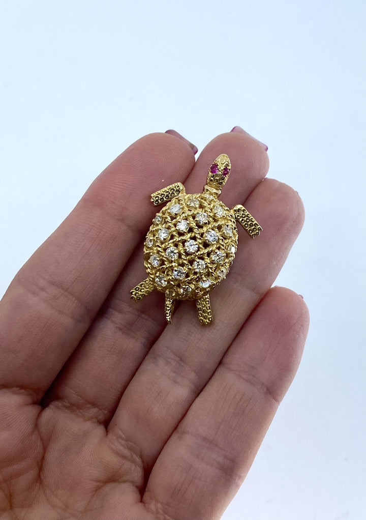 Vintage Gold Cartier Turtle Brooch