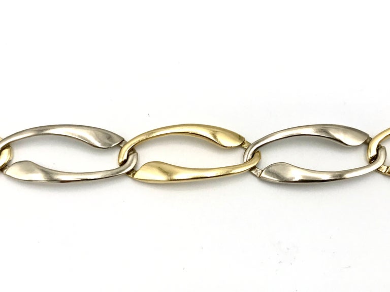 Vintage Two-Tone 18k Gold Link Bracelet