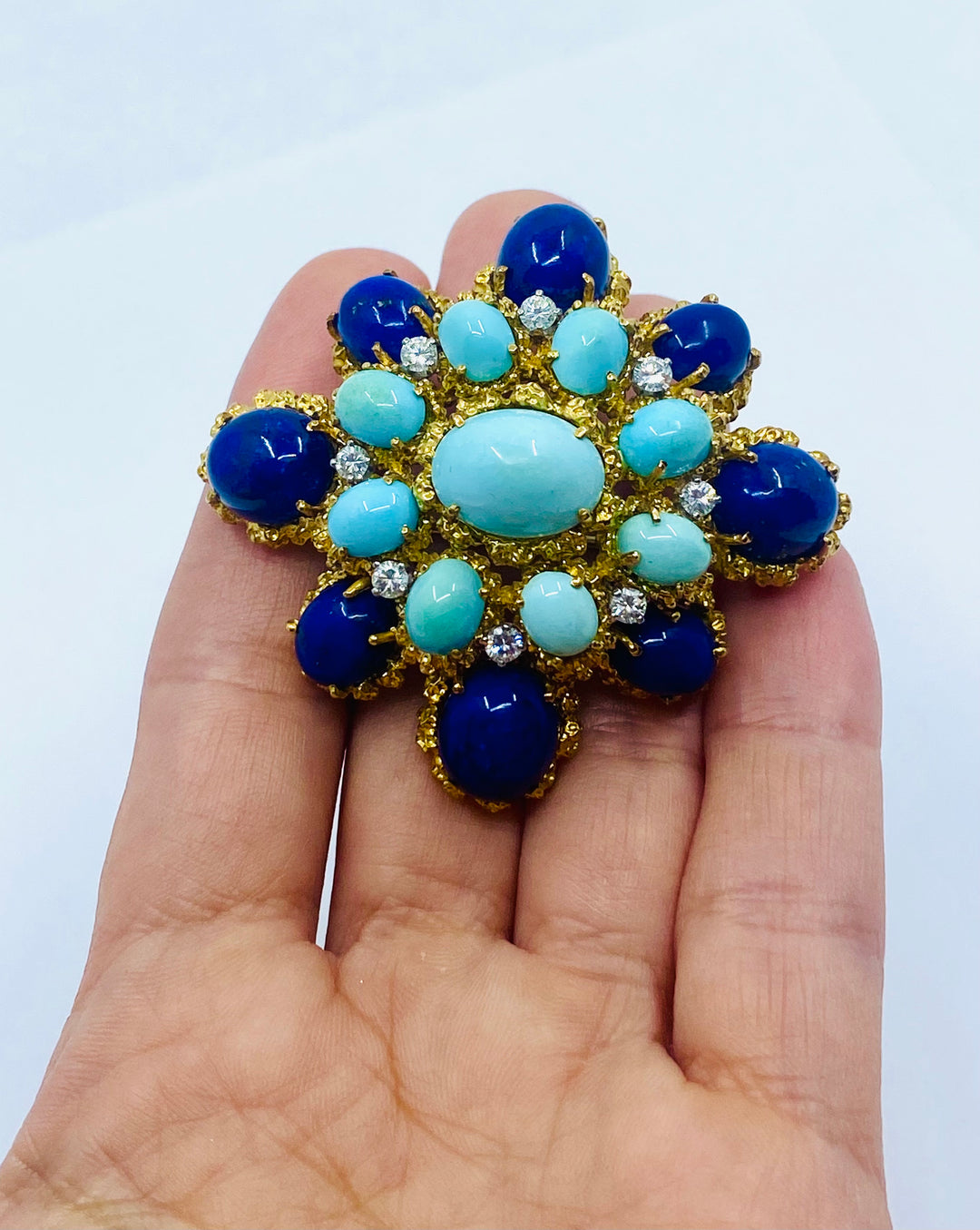 Tiffany & Co Lapis Lazuli Turquoise Brooch