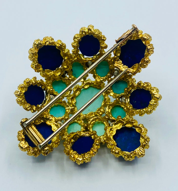 Tiffany & Co Lapis Lazuli Turquoise Brooch