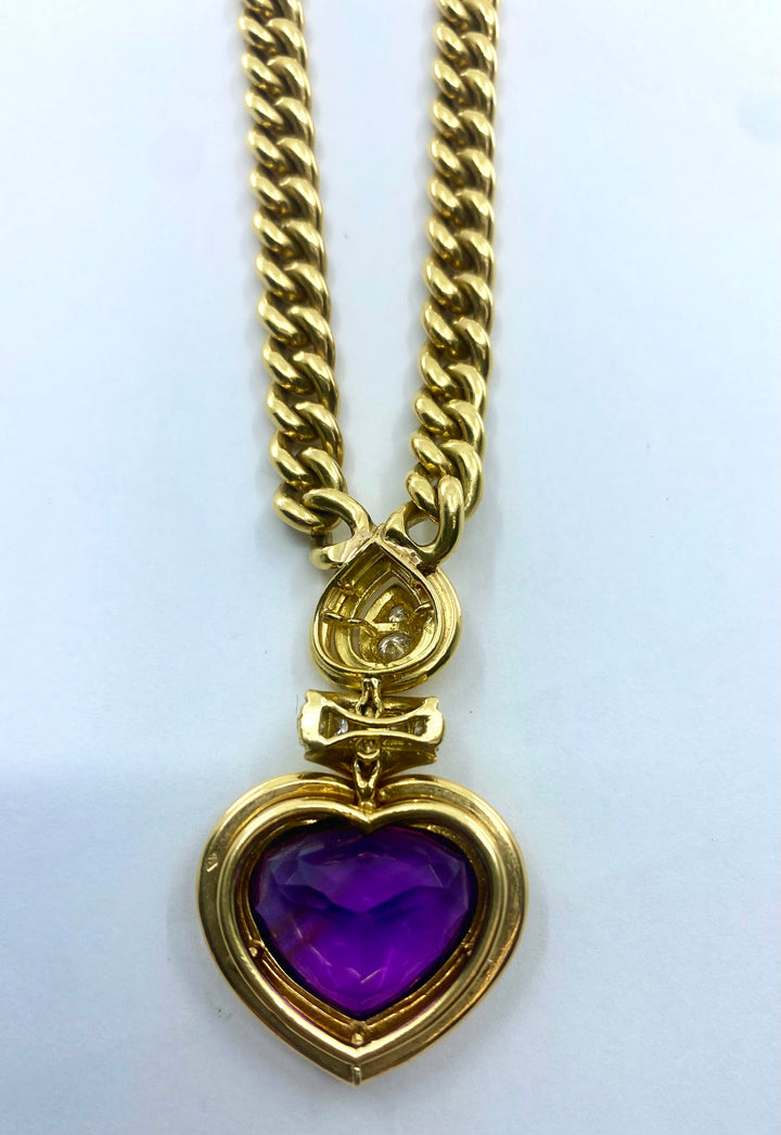 Andre Vassort Heart Amethyst Necklace