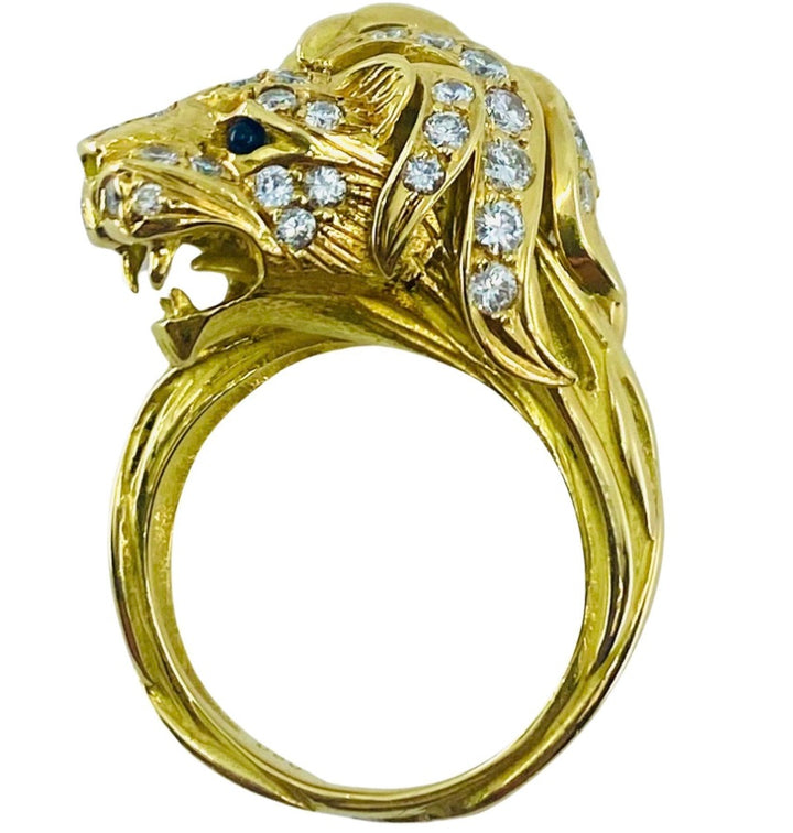 J.P. Bellin Leo Ring 18k Gold Gemstones