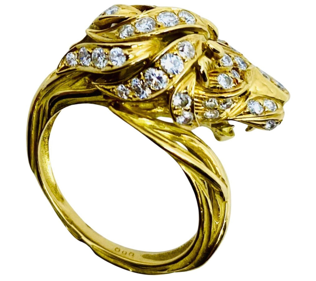 J.P. Bellin Leo Ring 18k Gold Gemstones