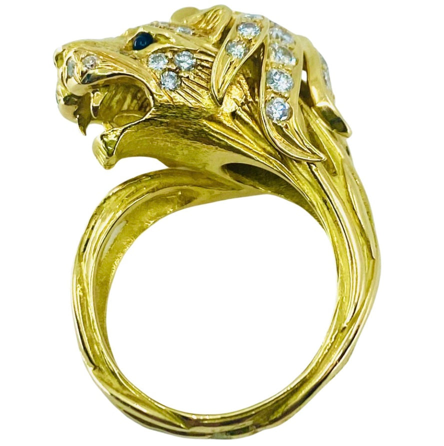 J.P. Bellin Leo Ring 18k Gold Gemstones