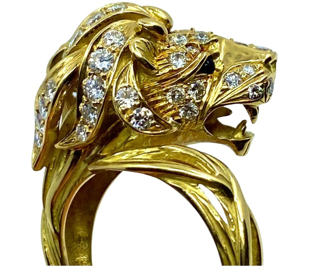 J.P. Bellin Leo Ring 18k Gold Gemstones