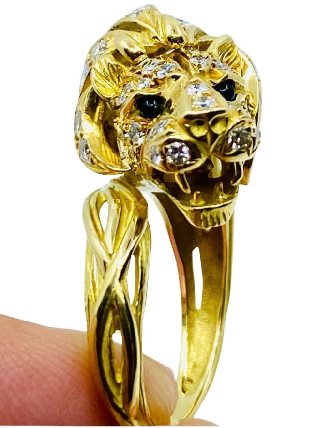 J.P. Bellin Leo Ring 18k Gold Gemstones