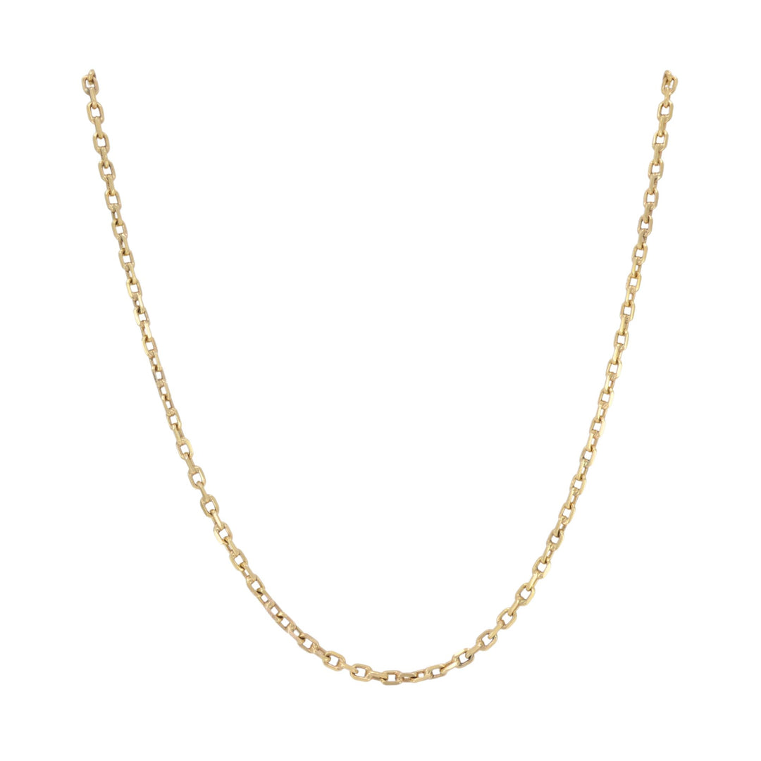 Vintage 18k Rose Gold Cable Link Chain Necklace