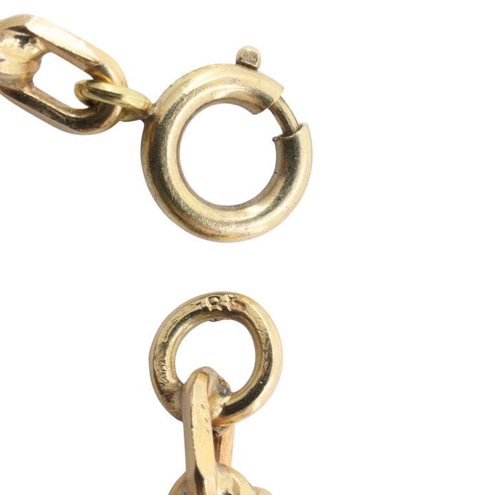 Vintage 18k Rose Gold Cable Link Chain Necklace