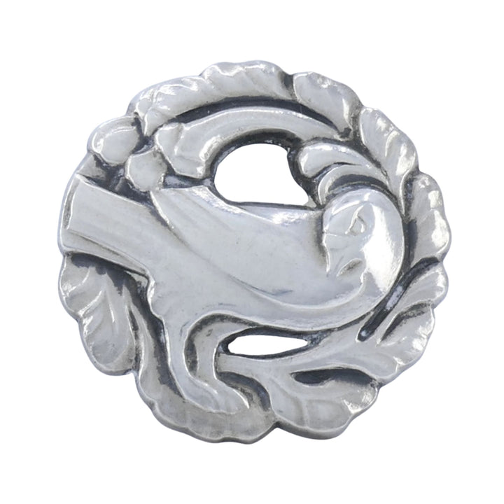 Georg Jensen 830 Silver Bird Brooch, Art Nouveau, Denmark, Circa 1915