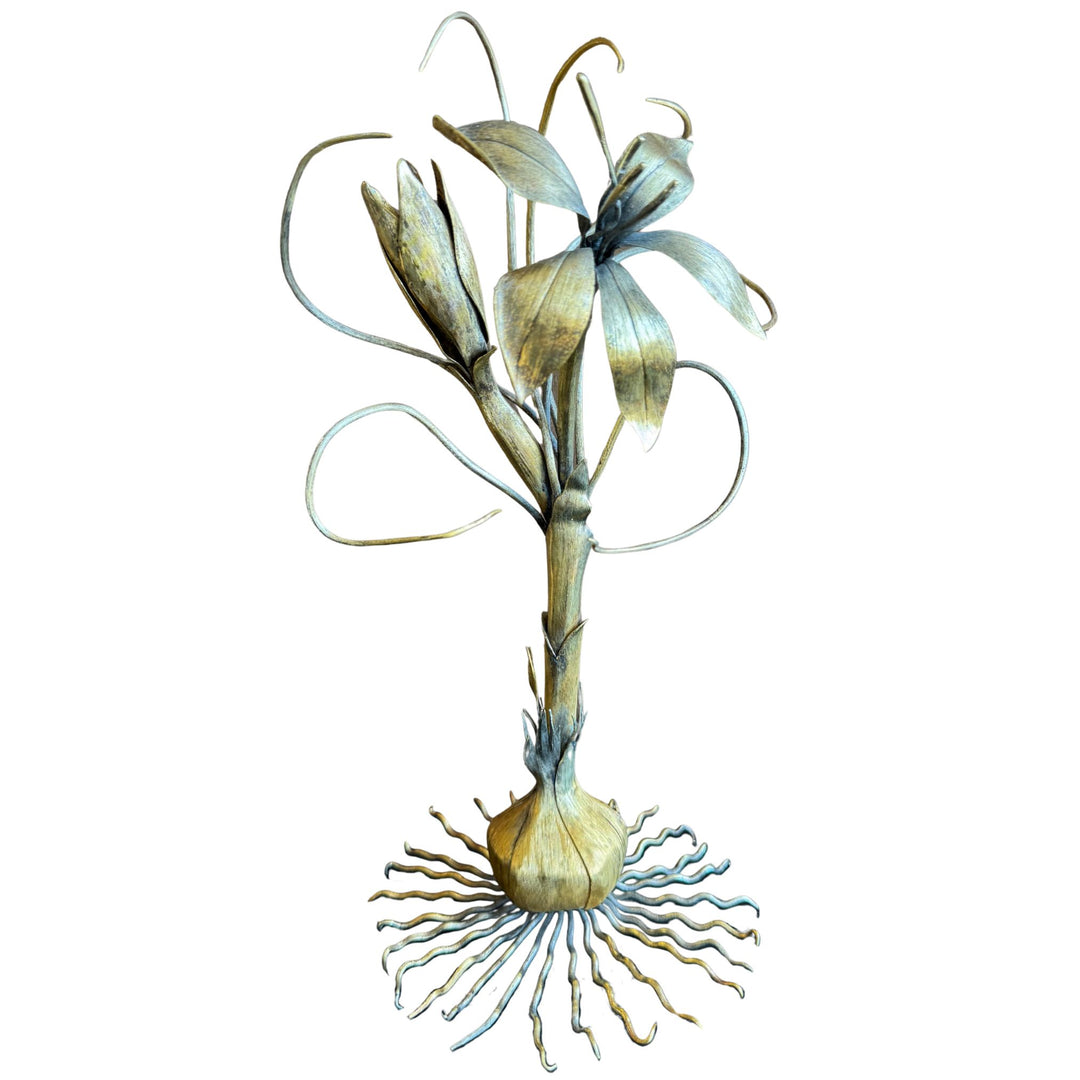 Vintage Tiffany & Co. Gilded Sterling Silver Botanical Floral Sculpture, Mexico