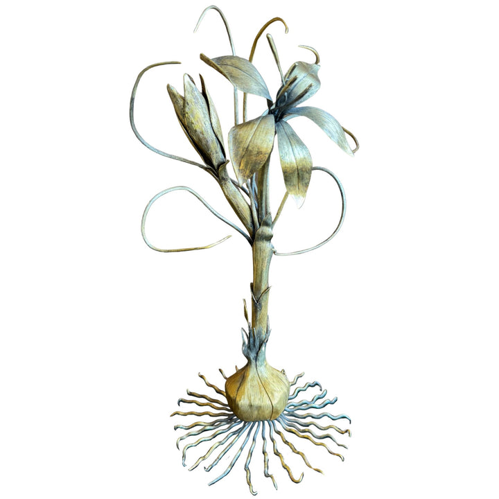 Vintage Tiffany & Co. Gilded Sterling Silver Botanical Floral Sculpture, Mexico
