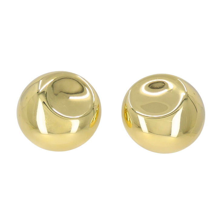 Vintage Elsa Peretti Tiffany & Co. 18k Gold Circular Thumbprint Clip On Earrings