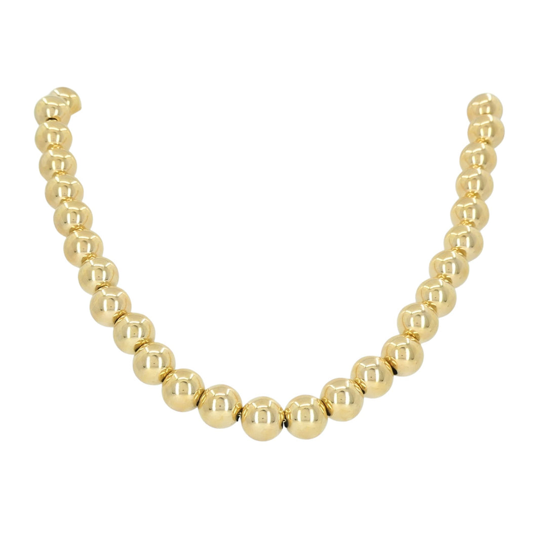 Vintage 14k Gold Ball Bead Collar Necklace Circa 1990s