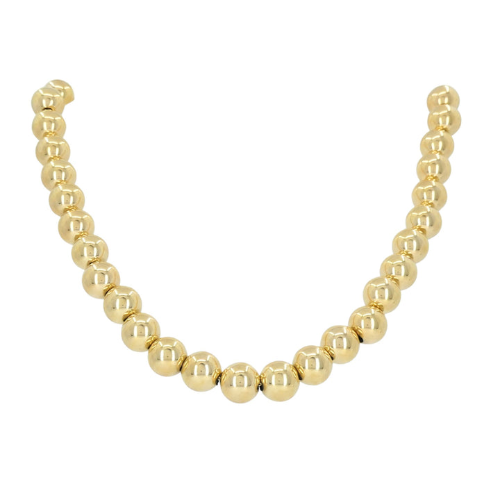 Vintage 14k Gold Ball Bead Collar Necklace Circa 1990s