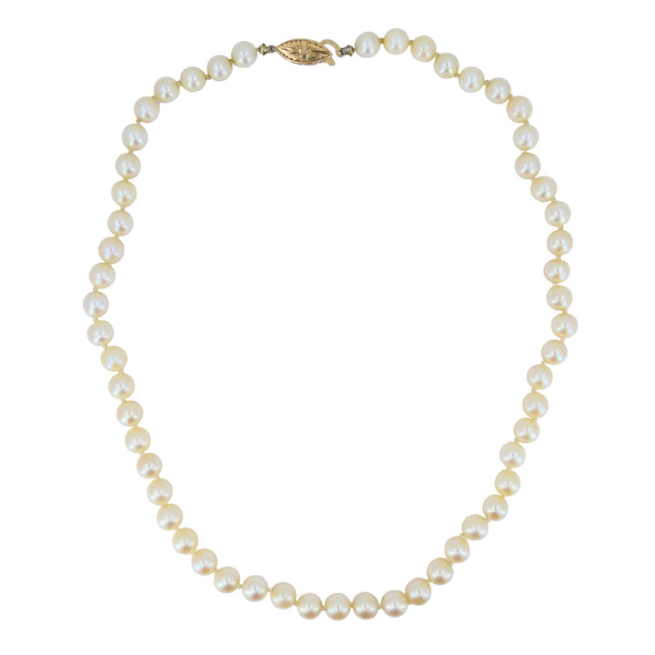 Vintage 14k Gold Cultured South Sea Pearl Strand Necklace