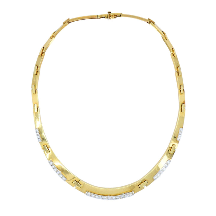 Vintage 14k Two-tone Gold Diamond Necklace