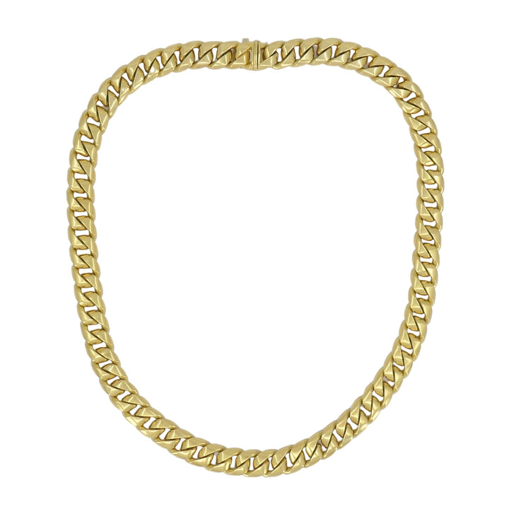 Vintage Bvlgari 18k Yellow Gold Heavy Curb Link Chain Bulgari Necklace