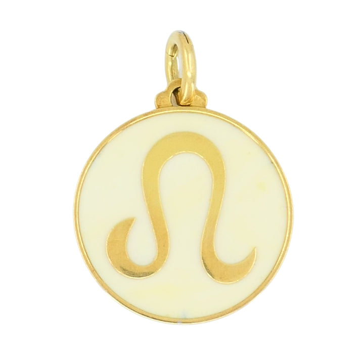 Vintage Bvlgari 18k Gold Bone Astrological Leo Pendant