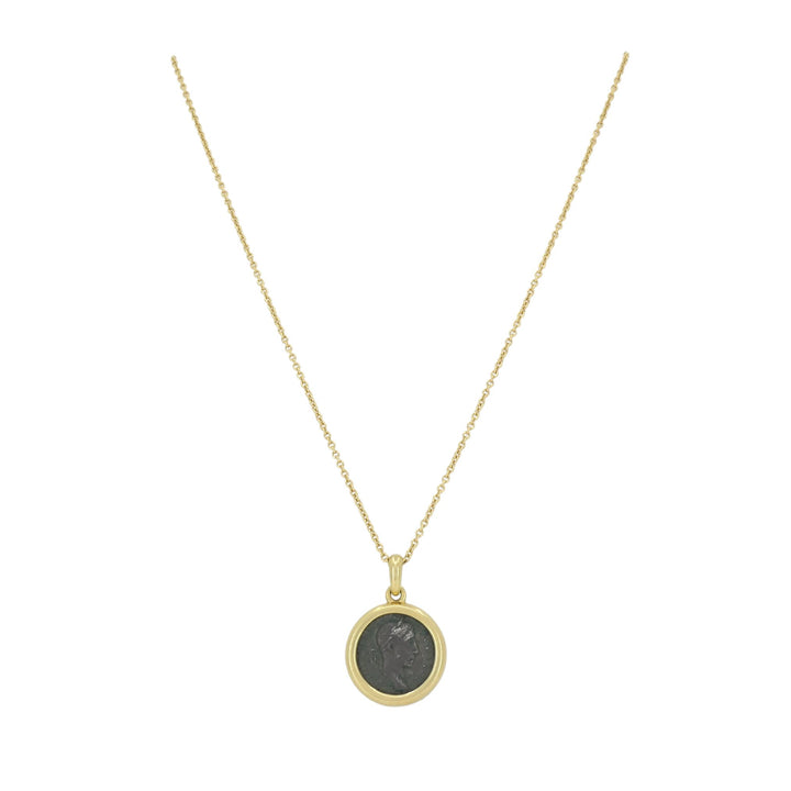 Vintage Bvlgari 18k Gold Ancient Coin Monete Bulgari Pendant