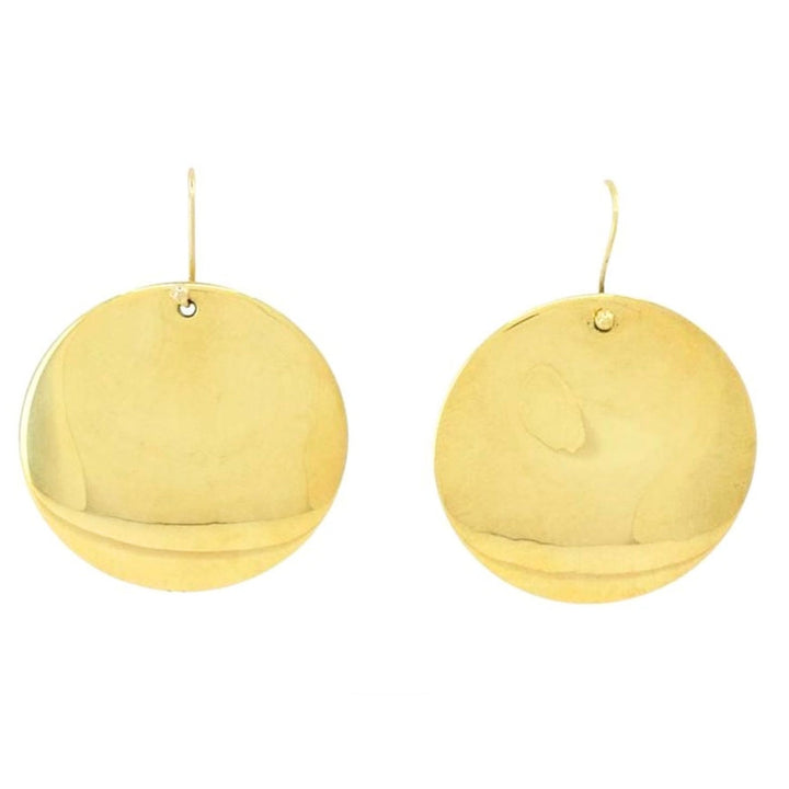 Tiffany & Co. Elsa Peretti 18k Gold Large Round Disc Earrings