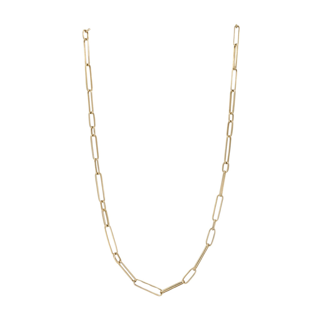 Pomellato 18k Rose Gold Open Rectangular Paperclip Link Necklace