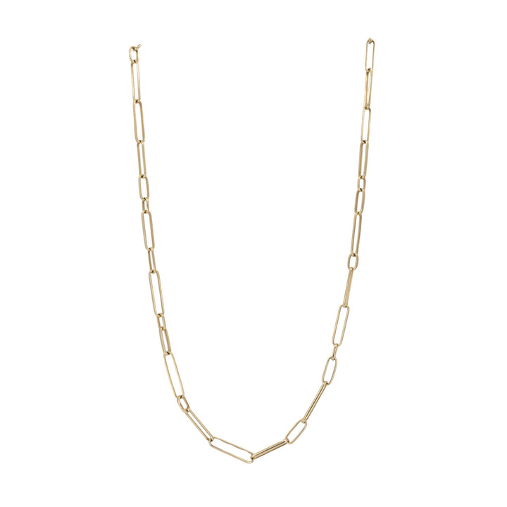 Pomellato 18k Rose Gold Open Rectangular Paperclip Link Necklace