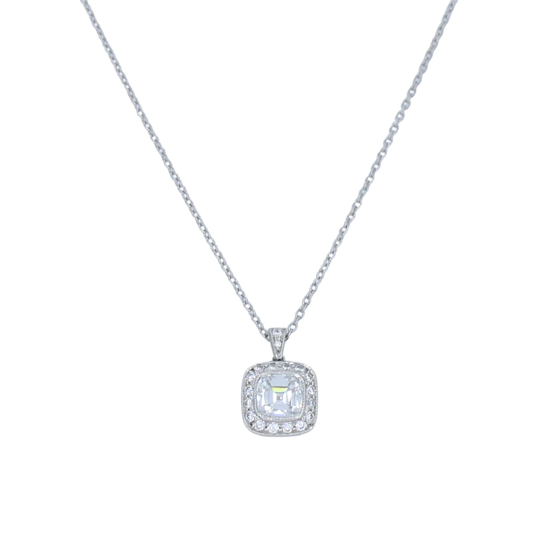 Tiffany & Co. Legacy Platinum Diamond Pendant Necklace
