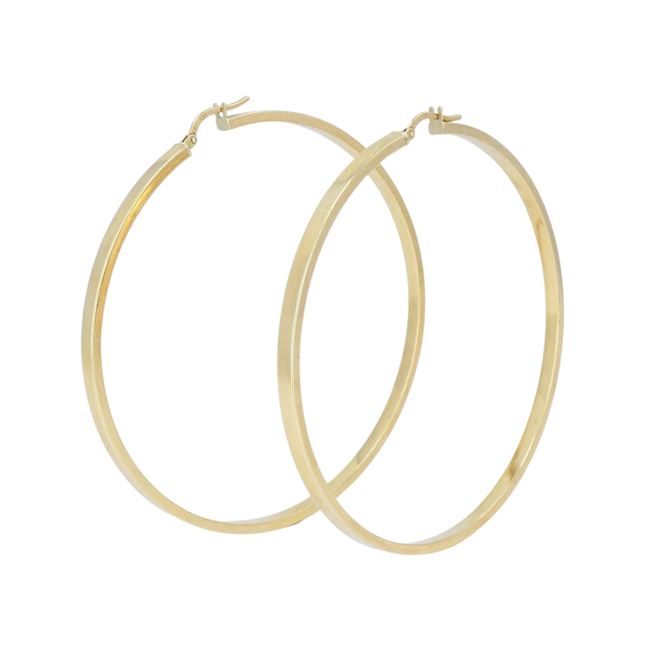 Vintage Italian 14k Gold Hoop Earrings