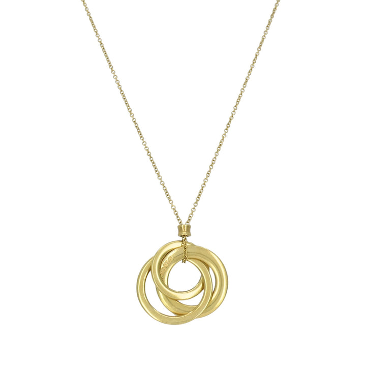Tiffany & Co. 1837 Triple Interlocking Circles Pendant 18K Yellow Gold