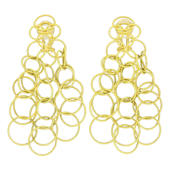 Vintage Buccellati 18k Yellow Gold Hawaii Drop Earrings