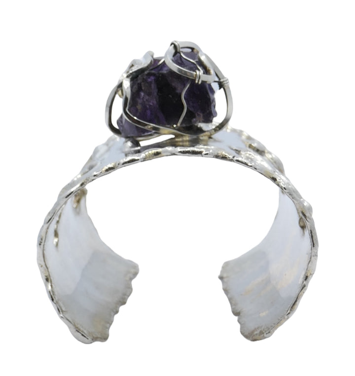 Arthur King Silver Amethyst Cuff Bracelet