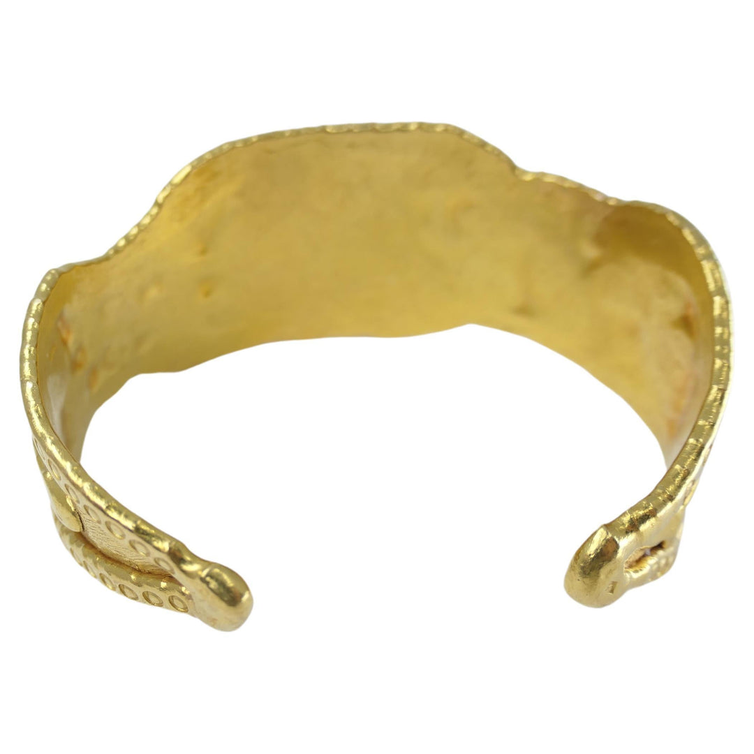 Jean Mahie Charming Monsters Cuff Bracelet 22k Gold