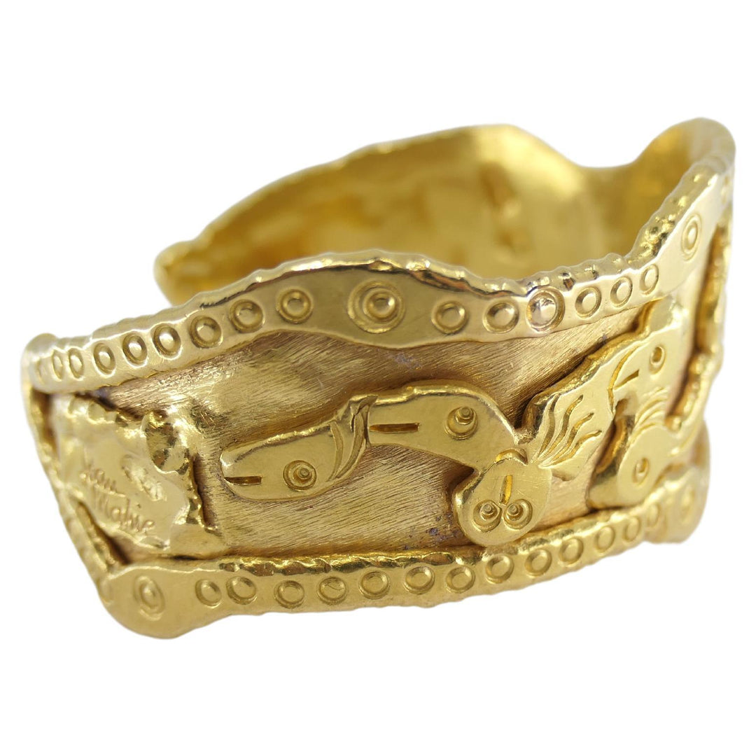 Jean Mahie Charming Monsters Cuff Bracelet 22k Gold