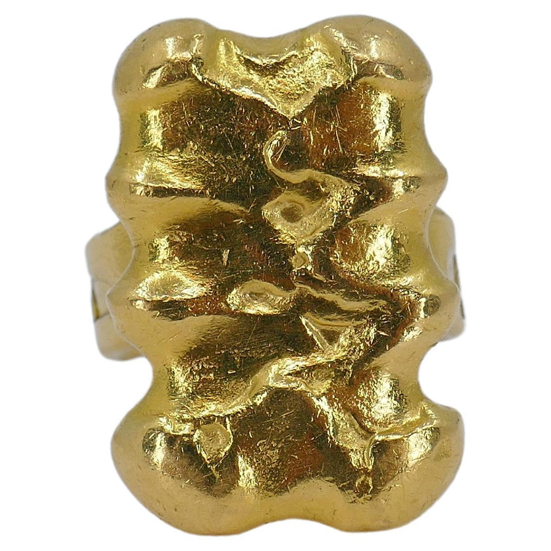 Jean Mahie 22k Gold Sculptural Ring