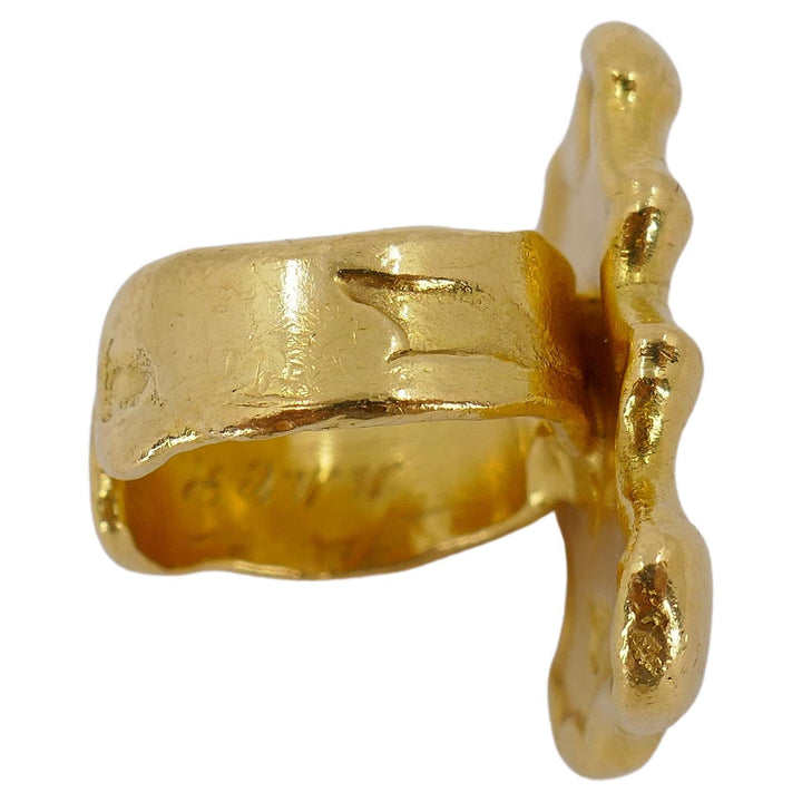 Jean Mahie 22k Gold Sculptural Ring