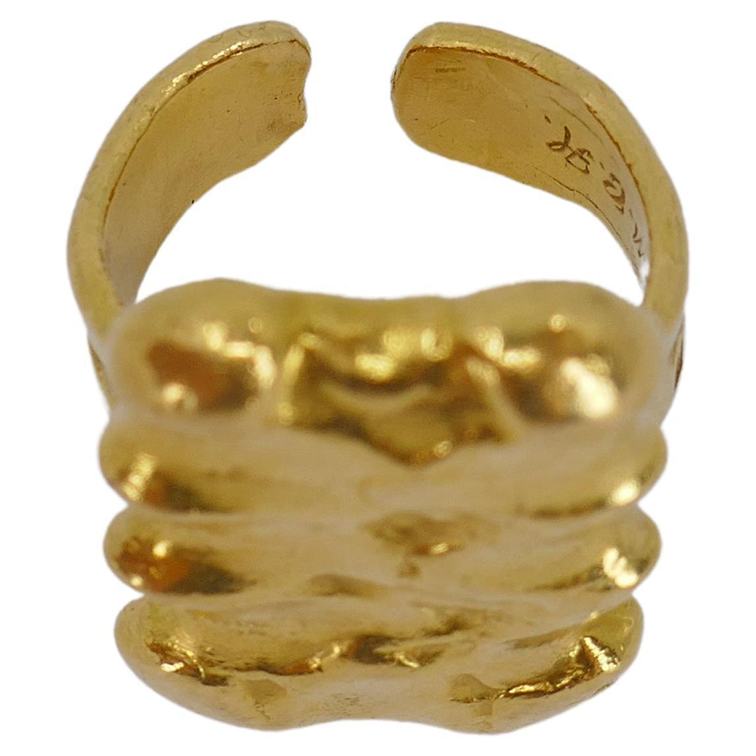 Jean Mahie 22k Gold Sculptural Ring