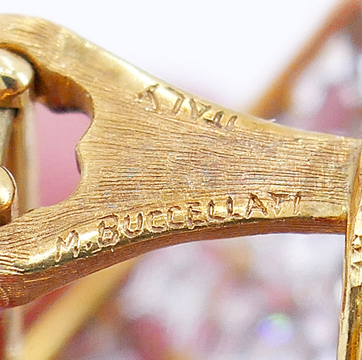 Mario Buccellati Diamond Earrings 18k Gold Vintage