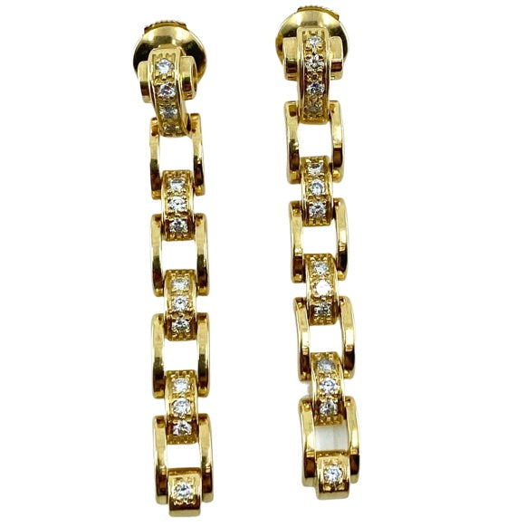 Maubossin Diamond Gold Earrings Dangling