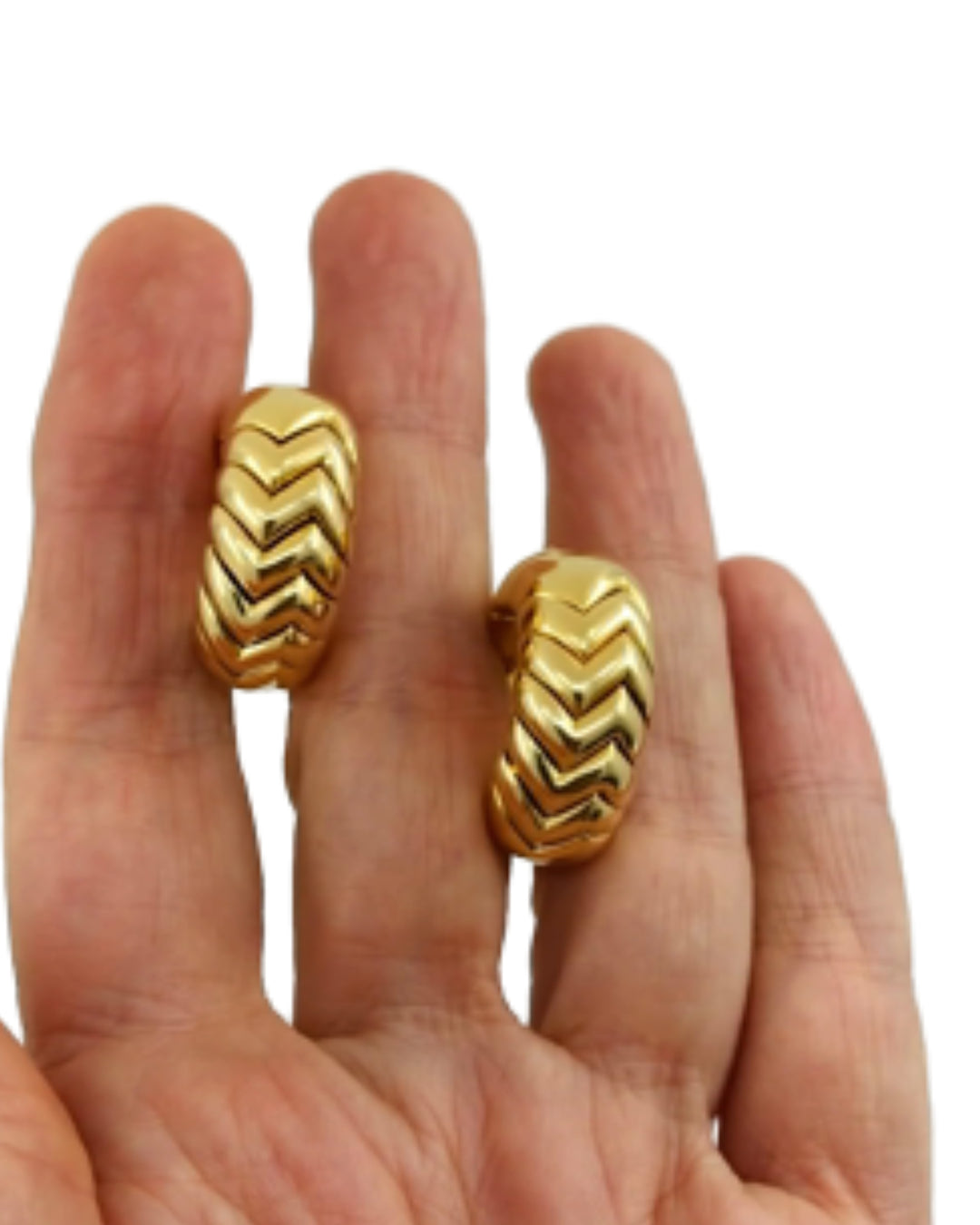 Bvlgari Bulgari Gold Earrings 18k Spiga Collection Clip-On