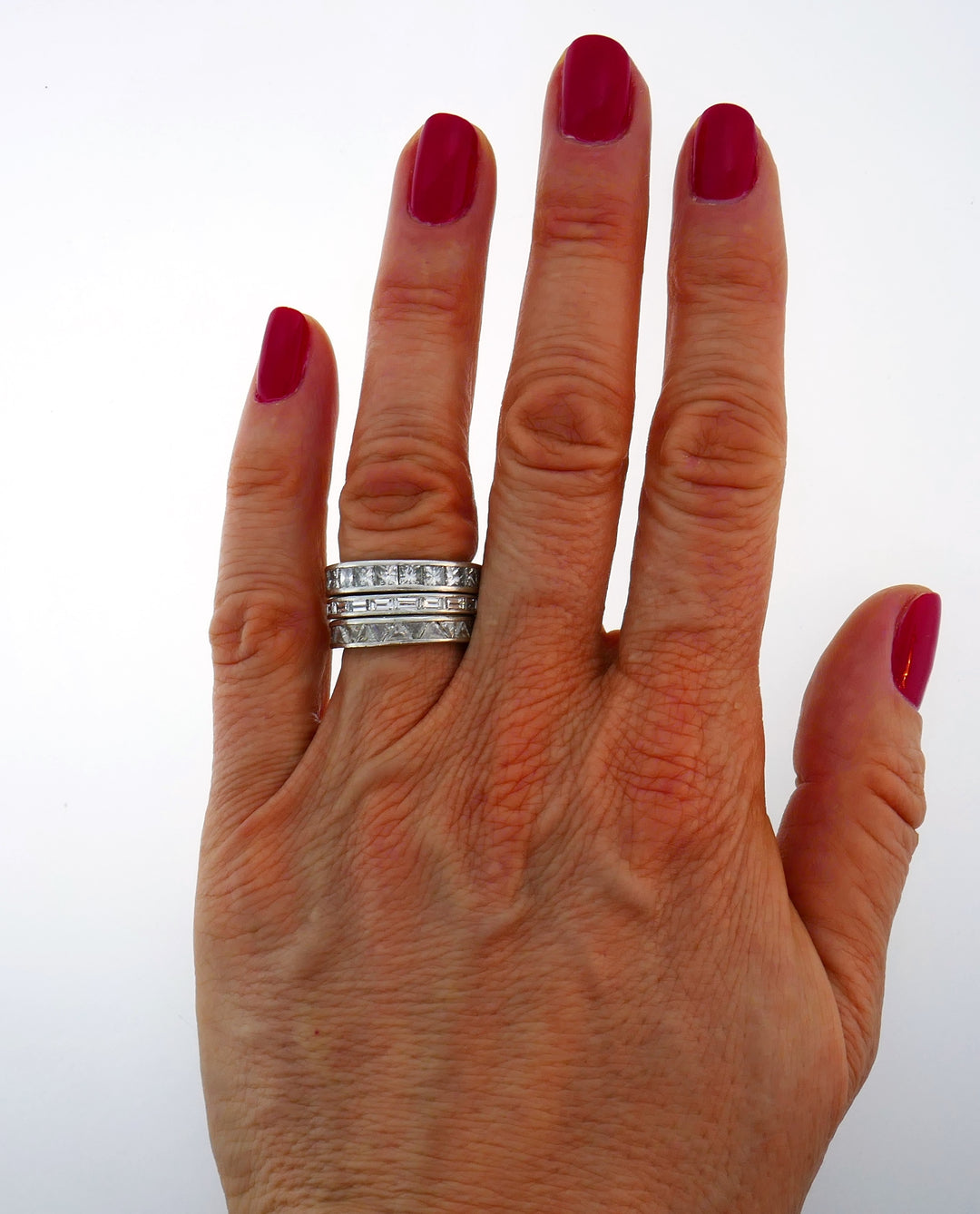 Diamond Platinum Eternity Band Ring