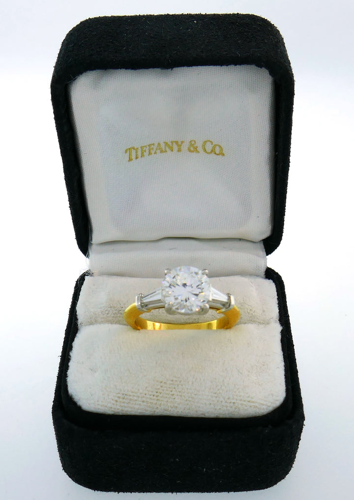 Tiffany & Co. Diamond Yellow Gold Ring 2.02-ct F VVS1 GIA