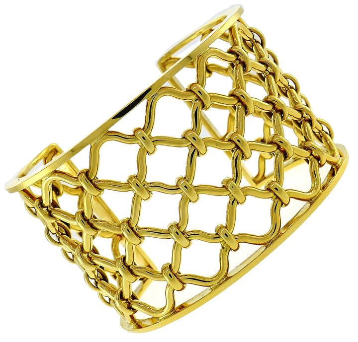 Verdura Kensington Yellow Gold Cuff Bracelet