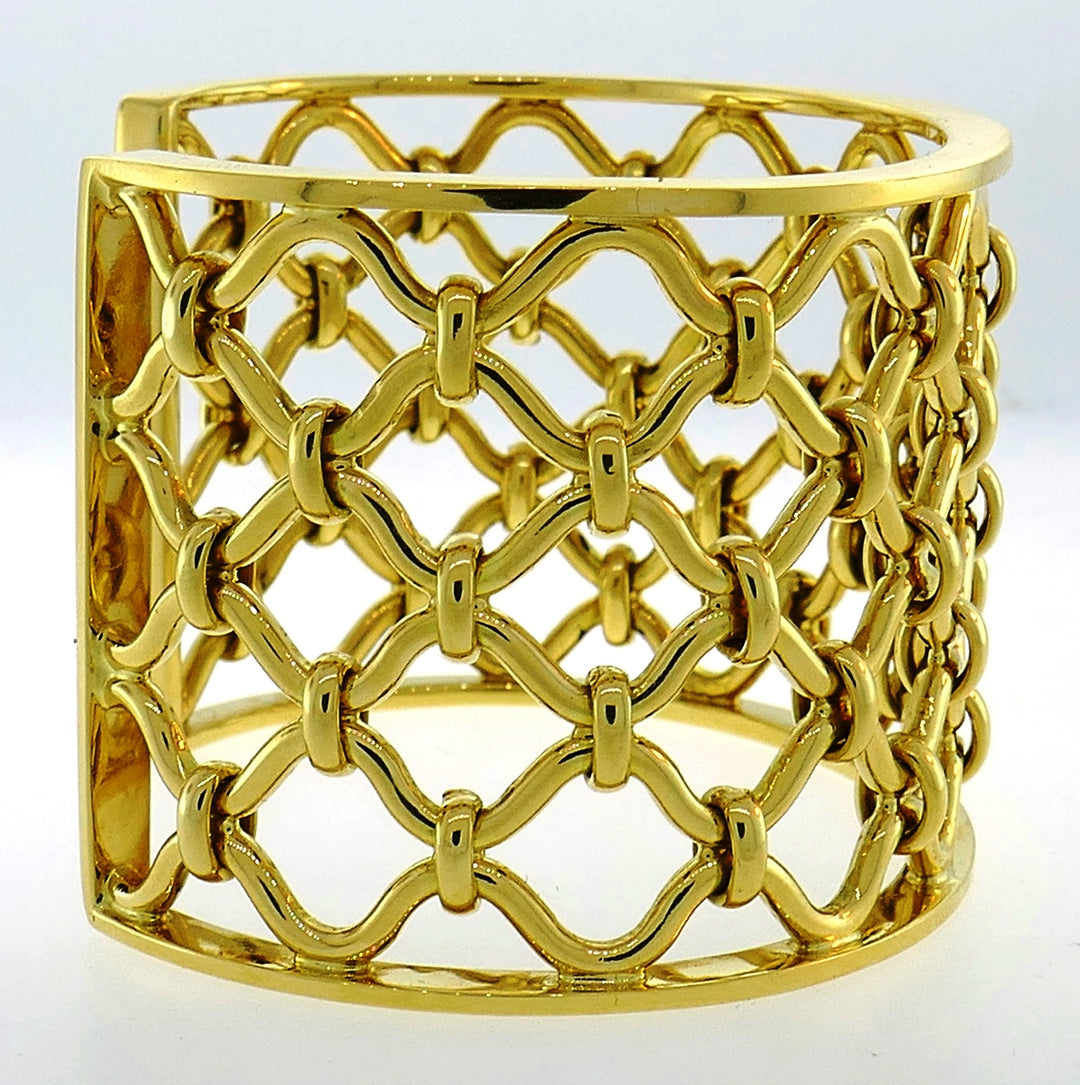 Verdura Kensington Yellow Gold Cuff Bracelet