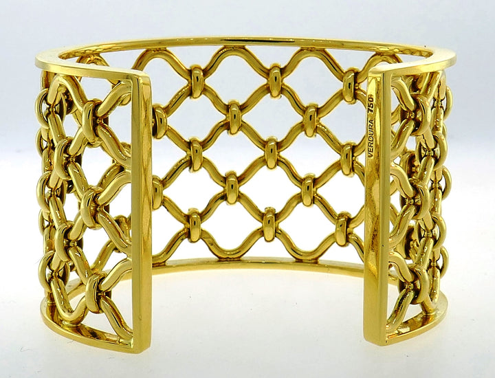 Verdura Kensington Yellow Gold Cuff Bracelet