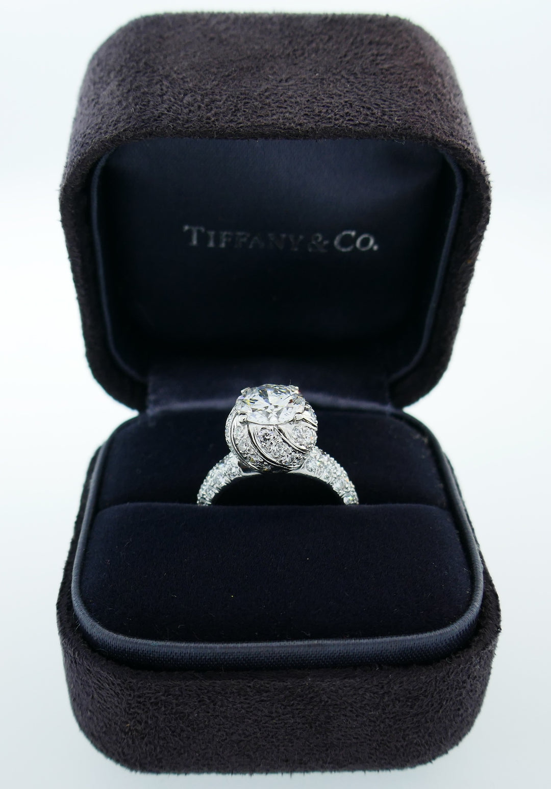 Tiffany & Co. Schlumberger Diamond Platinum Buds Ring